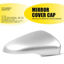 For VW Golf Mk6 Reflex Silver Door Wing Mirror Cover Cap Casing Right Drivers