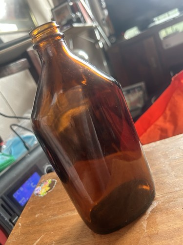 Large vintage amber glass - vintage,