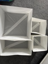 IKEA SKUBB White Bag Storage Compartment Box Case X 4