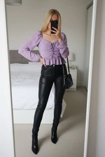 Zara Lilac Floral Ruched Tie