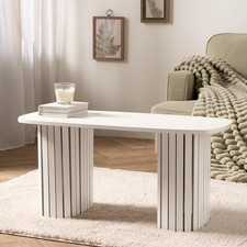 Coffee Table Wooden Ribbed