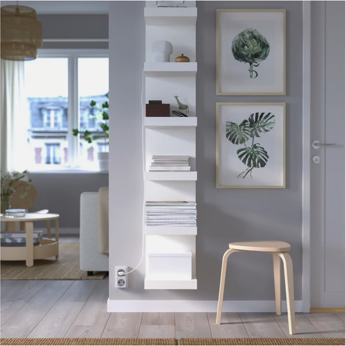 Ikea white wall shelf unit - wall,