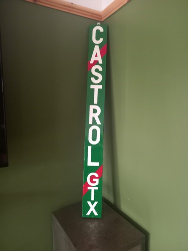 Hand painted castrol - painted, sign