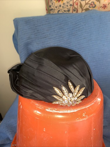 Vintage 1950s black satin - vintage,