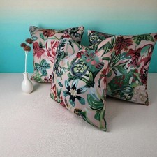 Set Of 3 New Handmade Cushion Covers In Harlequin Perennials 45cm X 45cm