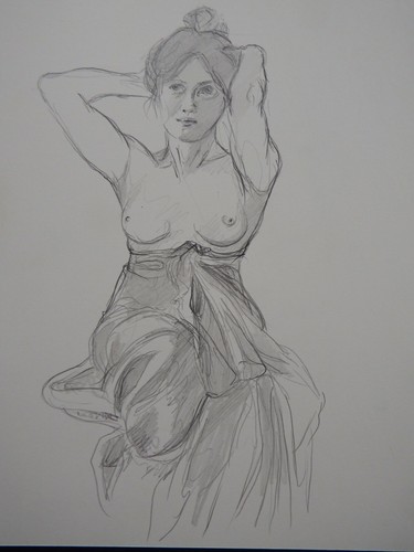 Pencil drawing alphonse mucha - drawing,