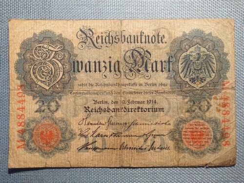 Old reichsbanknote banknote - old,