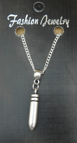 Bullet pendant necklace or - pendant, 18"