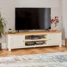 Cotswold Cream Painted Large Widescreen TV Unit-SLIGHT SECONDS-WT52-F333