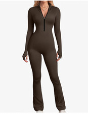 Oqq Brown ribbed size small