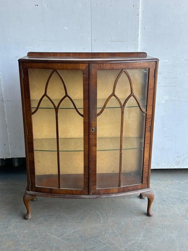 1950 walnut display cabinet - walnut,