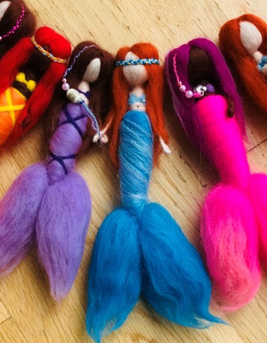 Mermaid needle felting kit - mermaid,
