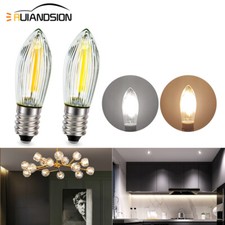 E10 LED Replacement Bulb 14-55V 110V 220V White Warm White top candle fairy Ligh