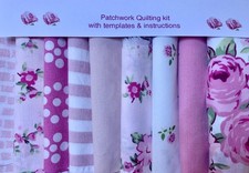 Pink Roses patchwork quilting