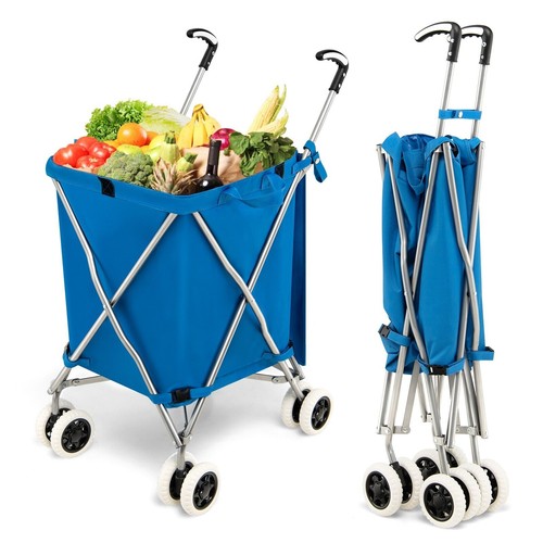 Folding shopping trolley 90l - shopping,