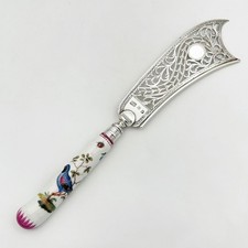 RARE HESTER BATEMAN FISH SLICE STERLING SILVER PORCELAIN GEORGE III LONDON 1780