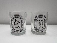2 x Diptyque empty glass candle jars 190g - good condition
