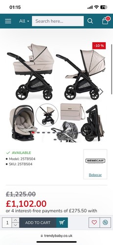 Bebecar pram carrycot - pram,, and