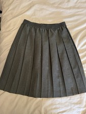 Girls Grey Box Pleat School Skirt - Age 13-14