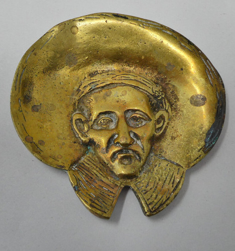 Antique brass trinket dish - brass,