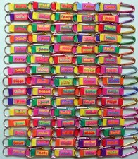 PERSONALISED CARABINER KEYRINGS 65 Names girl boy  (SRwaredrobetop) *