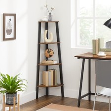 4 Tier Ladder Corner Bookcase