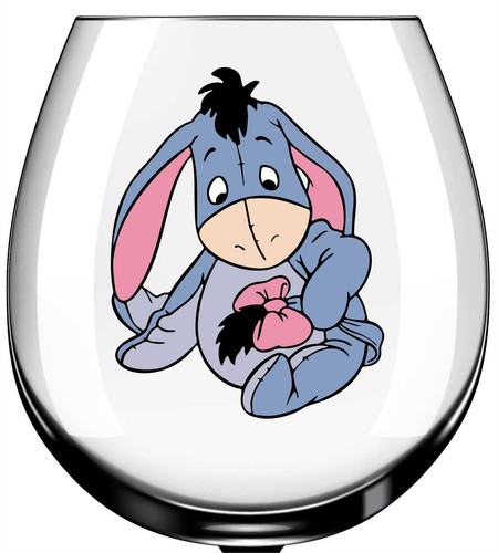 X12 eeyore glass vinyl - glass, decal