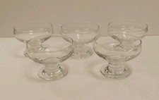 Set of 5 Vintage Clear Glass