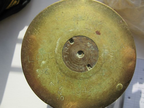 Brass artillery shell - brass,