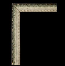 Vtg Ornate Sage Green Picture Frame Gesso Acanthus French Country Cottagecore 