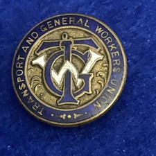 Transport & General Workers-TGW-Trade Union Enamel Buttonhole Badge by Fattorini