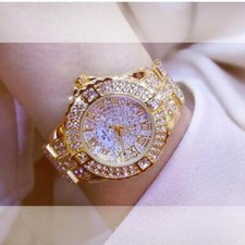 Women's Gold Luxury Crystal