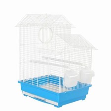 SANTIAGO BLUE TRAVEL BIRD CAGE BOX SMALL EXOTIC PET BIRDS CANARY PARROT DISPLAY