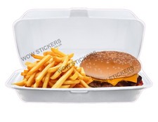 Burger & Chips in Take out box