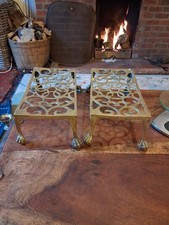 Pair Of Rustic Vintage Brass