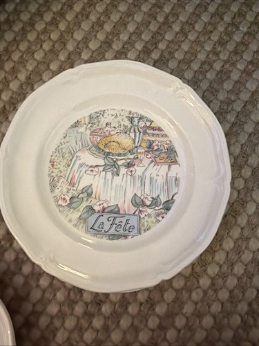 French gien dessert plates 6 - gien, x