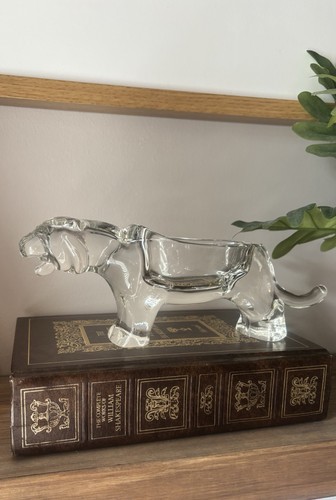 Vintage crystal glass - vintage, tiger