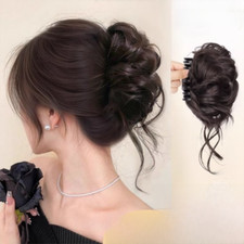 Curly Hair Hair Bun Claw Clip Synthetic Wig Hair Clip New Hairpiece  Women