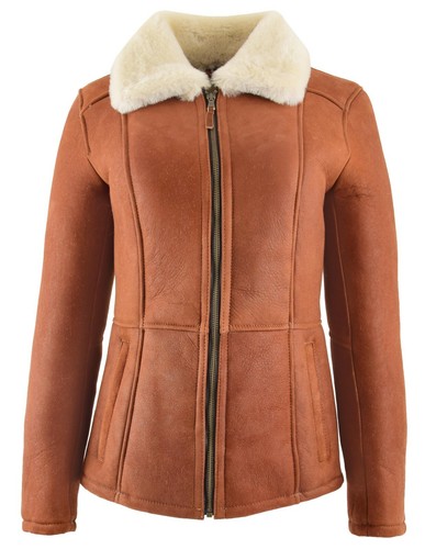 Womens real sheepskin jacket - real,