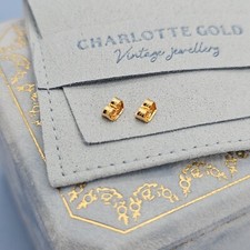 4mm 750 Solid 18ct Yellow Gold Earring Backs Scrolls Butterfly Scroll 1 PAIR INC