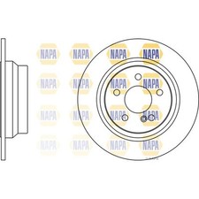 2x Brake Discs Solid For