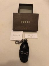 Gucci Navy Suede Horsebit Loafer Key Chain In Box With Paperwork 