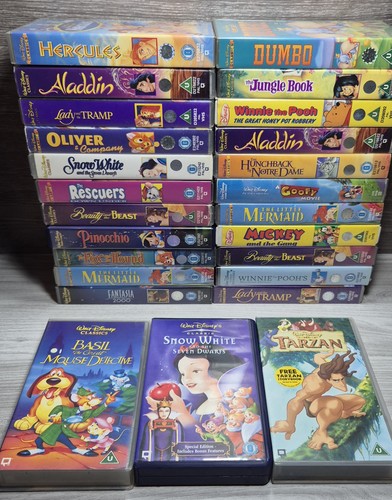 Walt disney vhs tapes - x,