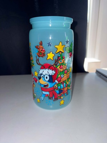16oz bluey christmas tumbler - 16oz,