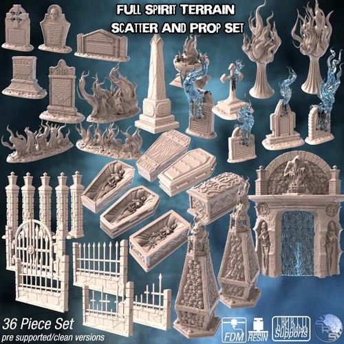 Undead spirit terrain set - undead,