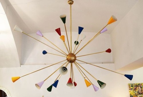 Mid century huge sputnik brass - mid,