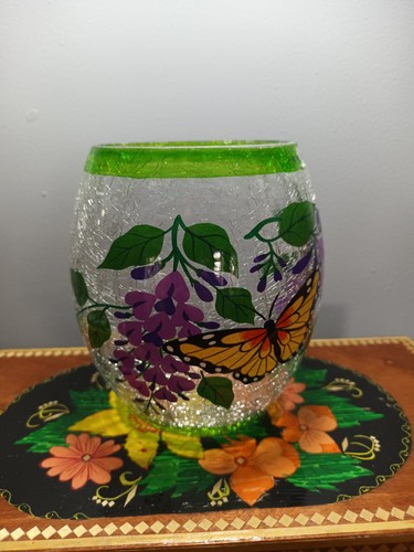 Ringley crackle glass - glass, lantern