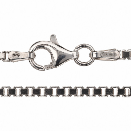 Silver chain necklace - chain, box