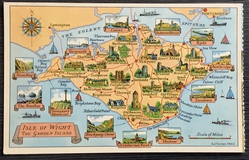 Isle wight map - of, sandown