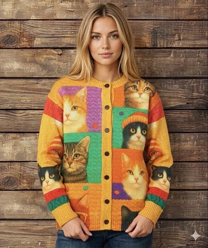 Women cat printed - women's, on